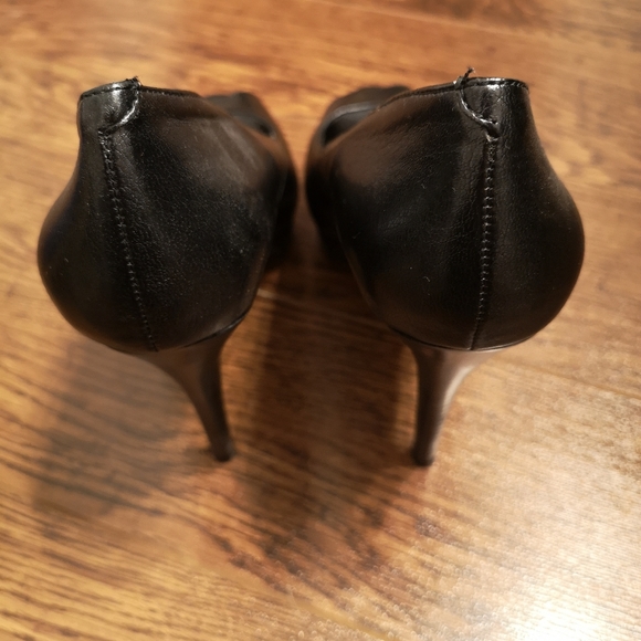 BCBG Black Leather Heels - Picture 2 of 4